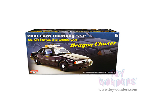 GMP - Ford Mustang 5.0 SSP - U.S. Air Force U-2 Chase Car "Dragon Chaser" (1988, 1/18 scale diecast model car, Dark Blue) 18975