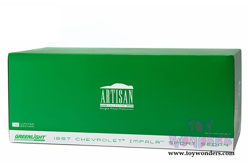 Greenlight - Artisan Chevy Impala Sport Sedan (1967, 1/18 scale diecast model car, Blue) 19008