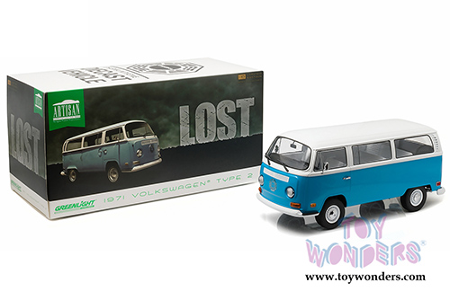 Greenlight - Artisan LOST Volkswagen Type 2 Bus (1971, 1/18 scale diecast model car, Blue) 19011