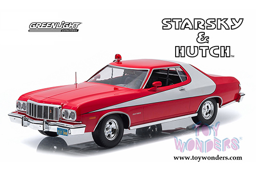 Greenlight - Artisan Starsky & Hutch Ford Gran Torino Hardtop (1976, 1/18 scale diecast model car, Red) 19017