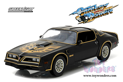 Greenlight - Artisan Pontiac&reg; Firebird&reg; Trans Am T-Top "Smokey and the Bandit" Movie (1977, 1/18 scale diecast model car, Black) 19025