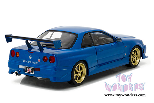 Greenlight - Artisan Nissan Skyline GT-R R34 Hardtop (1999, 1/18 scale diecast model car, Bayside Blue) 19032