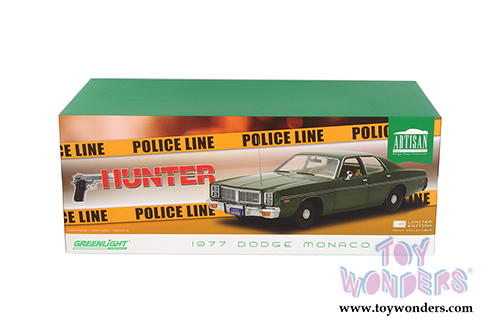 Greenlight - Artisan Dodge Monaco Police "Hunter" (1984-1991) TV Series (1977, 1/18 scale diecast model car, Green) 19045