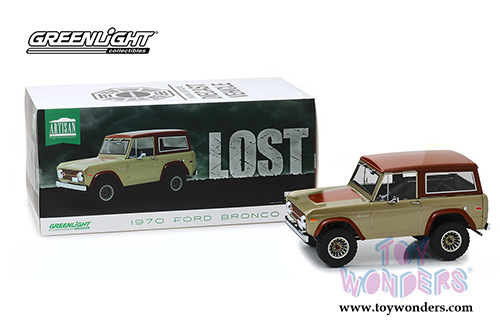 Greenlight - Artisan Ford Bronco "LOST" TV Series (1970, 1/18 scale die cast model car, Tan/Brown) 19057