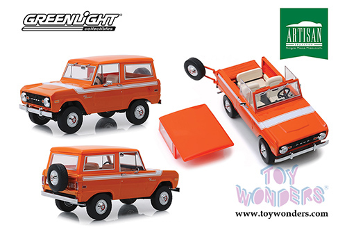 Greenlight - Artisan Ford Baja Bronco Special Decor (1977, 1/18 scale die cast model car, Orange) 19058