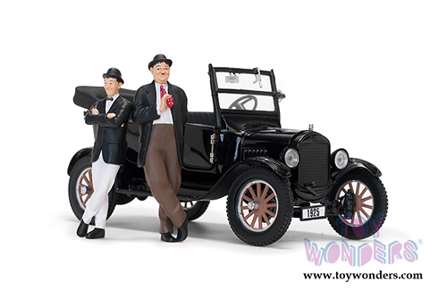 Sun Star - Ford Model T Touring (Open) with Laurel and Hardy Figures (1925, 1/24 scale diecast model car, Black) 1905BK