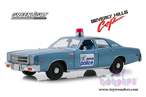 Greenlight - Artisan Beverly Hills Cop - Plymouth Fury Detroit Police (1977, 1/18 scale diecast model car, Blue) 19069