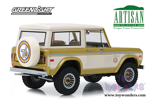 Greenlight - Artisan Ford Bronco Colorado Gold Rush Bicentennial Special Edition (1976, 1/18 scale die cast model car, Gold/Cream) 19071