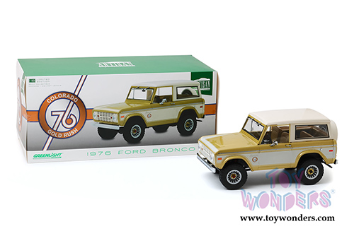 Greenlight - Artisan Ford Bronco Colorado Gold Rush Bicentennial Special Edition (1976, 1/18 scale die cast model car, Gold/Cream) 19071