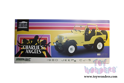 19078 Greenlight Artisan 1980 Jeep CJ-5 Charlie's Angels model diecast car retail box package
