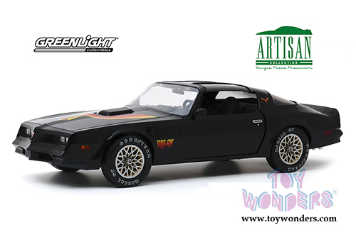 Greenlight - Artisan Pontiac Firebird "Fire AM" By Very Special Design (VSE) T-Top (1977, 1/18 scale diecast model car, Black) 19080