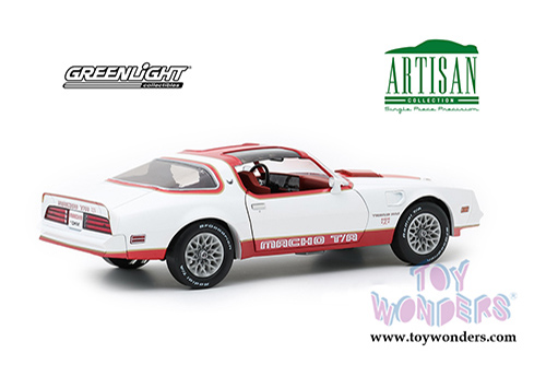 Greenlight - Artisan Pontiac Firebird "Macho" Trans AM T-Top By Mecham Design (1978, 1/18 scale diecast model car, White/Red) 19081