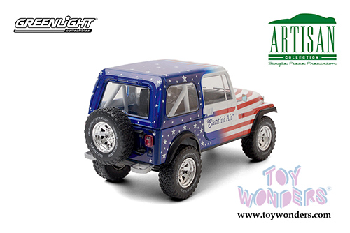 Greenlight - Artisan Jeep&reg; CJ-7 Santini Air (1982, 1/18 scale die cast model car, Red/Blue) 19090