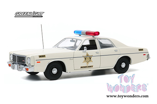 Greenlight - Artisan Dodge Coronet - Hazzard County Sheriff (1975, 1/18 scale diecast model car, White) 19092
