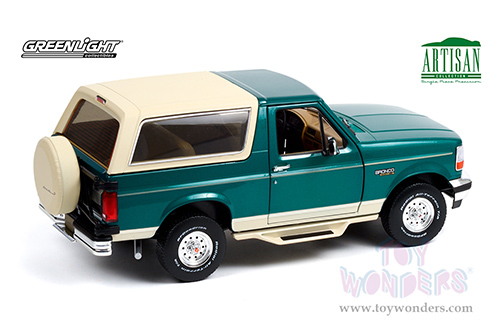 Greenlight - Artisan Ford Bronco - Eddie Bauer Edition (1993, 1/18 scale die cast model car, Emerald Green) 19094