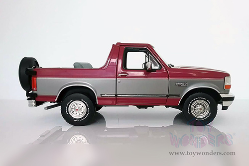 Greenlight - Artisan Ford Bronco XLT (1996, 1/18 scale die cast model car, Burgundy/Silver) 19095