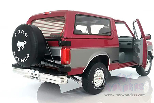 Greenlight - Artisan Ford Bronco XLT (1996, 1/18 scale die cast model car, Burgundy/Silver) 19095