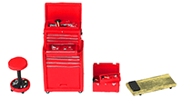 Show product details for Motorhead Miniatures - Tire Brigade 4 Piece Tool Set (1/24 scale, Red) 191