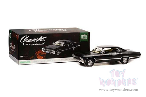 Greenlight - Artisan Chevrolet&reg; Impala Sport Sedan Hardtop (1967, 1/18 scale diecast model car, Tuxedo Black) 19119