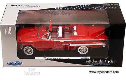 Welly - Chevrolet Impala Convertible (1960, 1:18, Red) 19864C