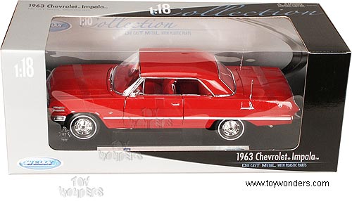 Welly - Chevrolet Impala Hard Top (1963, 1:18, Red) 19865H