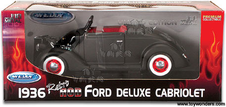 Ford Deluxe Cabriolet (1936, 1:18, Black) 19867S