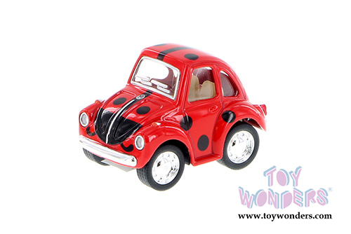 Kinsmart - Little Beetle Ladybug (2", Scale diecast model car, Asstd.) 2001DBG