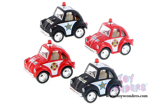2001DPR Kinsmart Little Beetle Police Firefighter Diecast Model Car