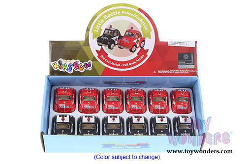 2001DPR Kinsmart Little Beetle Police Firefighter Diecast Model Car Display Box Package