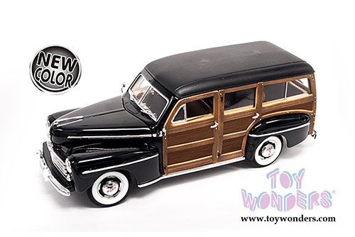 Lucky Road Signature - Ford Woody (1948, 1/18 scale diecast model car, Black) 20028BK