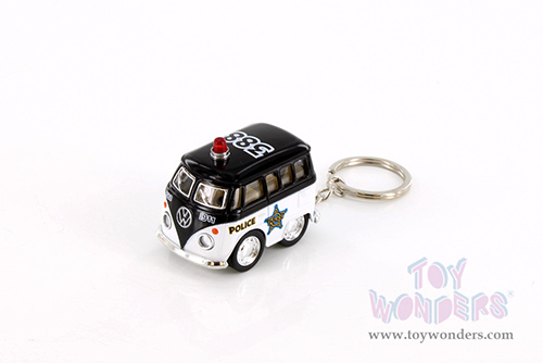 2002DPRK Kinsmart Volkswagen Little Van Keychain Police Firefighter Black Diecast Model Car