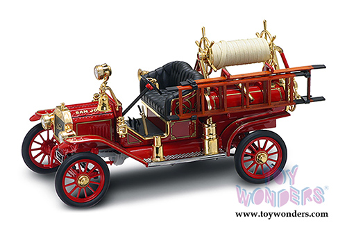 Lucky Road Signature - Ford Model T Fire Truck (1914, 1/18 scale die cast model car, Red) 20038R