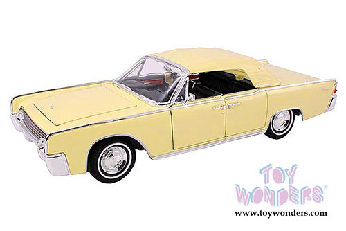 Lucky Road Signature - Lincoln Continental Limo w/ Removable Bonnet (1961, 1/18 scale diecast model car, Yellow) 20088YL