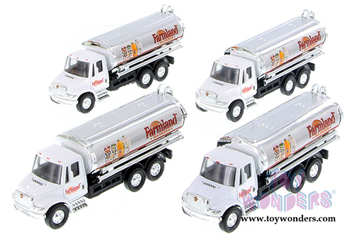 International&reg; Farmland Dairies Milk Tanker Truck (5.5", White.) 2105FD/MK
