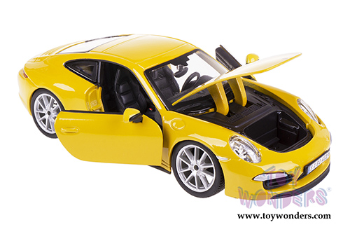 BBurago - Porsche 911 Carrera S Hardtop (2011, 1/24 scale diecast model car, Yellow) 21065YL
