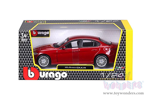 BBurago - Alfa Romeo Giulia (2016, 1/24 scale diecast model car, Red) 21080R