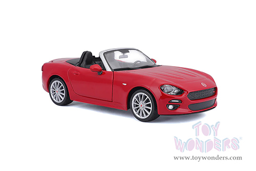 BBurago - Fiat 124 Spider (1/24 scale diecast model car, Red) 21083R