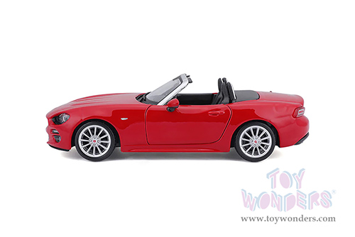 BBurago - Fiat 124 Spider (1/24 scale diecast model car, Red) 21083R