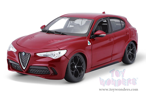 BBurago - Alfa Romeo Stelvio SUV (1/24 scale diecast model car, Red) 21086R