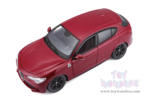 BBurago - Alfa Romeo Stelvio SUV (1/24 scale diecast model car, Red) 21086R