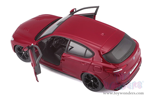 BBurago - Alfa Romeo Stelvio SUV (1/24 scale diecast model car, Red) 21086R