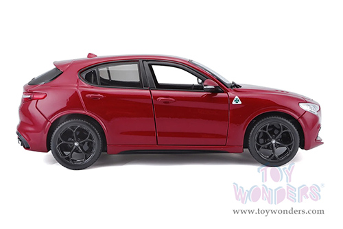 BBurago - Alfa Romeo Stelvio SUV (1/24 scale diecast model car, Red) 21086R