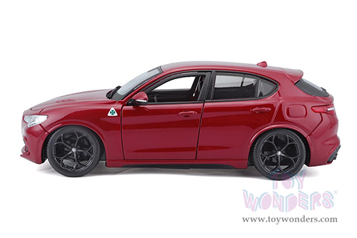BBurago - Alfa Romeo Stelvio SUV (1/24 scale diecast model car, Red) 21086R