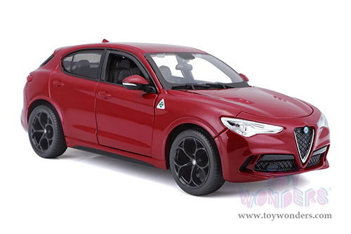 BBurago - Alfa Romeo Stelvio SUV (1/24 scale diecast model car, Red) 21086R