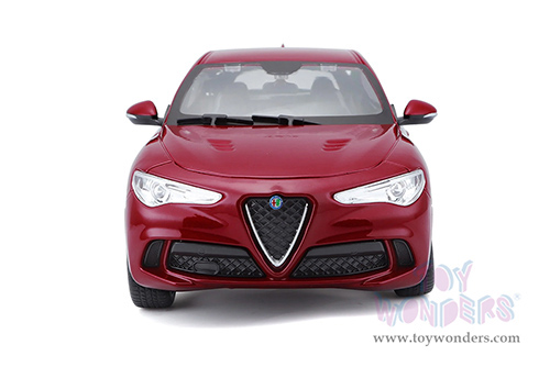 BBurago - Alfa Romeo Stelvio SUV (1/24 scale diecast model car, Red) 21086R