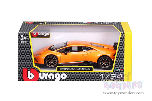 BBurago -  Lamborghini Huracán Performante (1/24 scale diecast model car, Orange) 21092OR