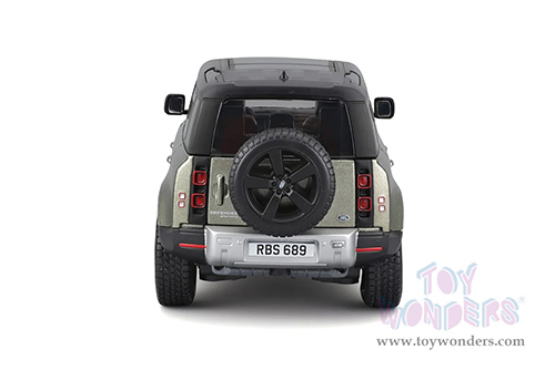 BBurago - Land Rover Defender 110 (2022, 1/24 scale diecast model car, Silver Green) 21101GN