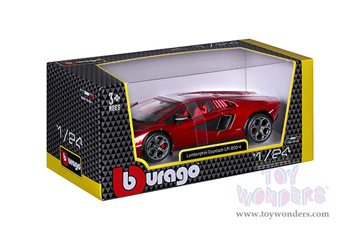 BBurago -  Lamborghini Countach LPI 800-4 (1/24 scale diecast model car, Red) 18-21102R