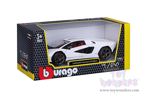 BBurago -  Lamborghini Countach LPI 800-4 (1/24 scale diecast model car, White) 21102WT