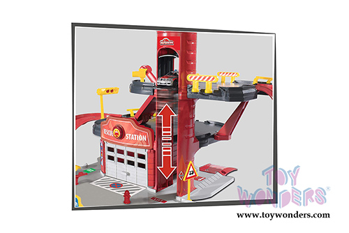 Jada Toys - Majorette Creatix Rescue Station with 5  Vehicles Assortment (1/64 scale diecast model car, Asstd.) 2120500271JA